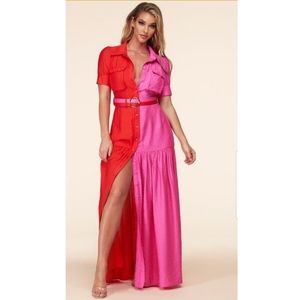 Color Block Maxi Dress